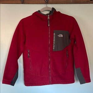 The North Face maroon fleece jacket, size medium (10/12)